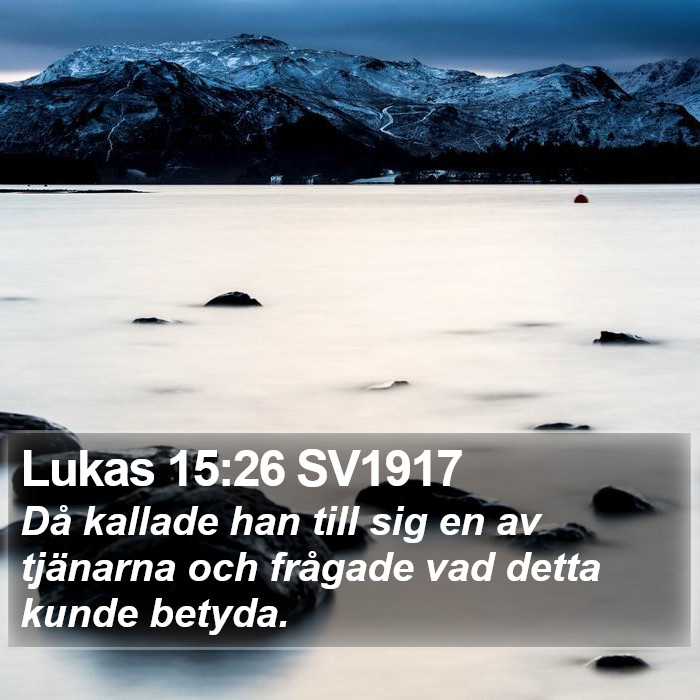 Lukas 15:26 SV1917 Bible Study