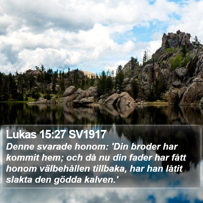 Lukas 15:27 SV1917 Bible Study