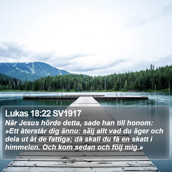 Lukas 18:22 SV1917 Bible Study