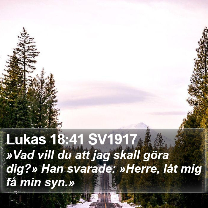 Lukas 18:41 SV1917 Bible Study