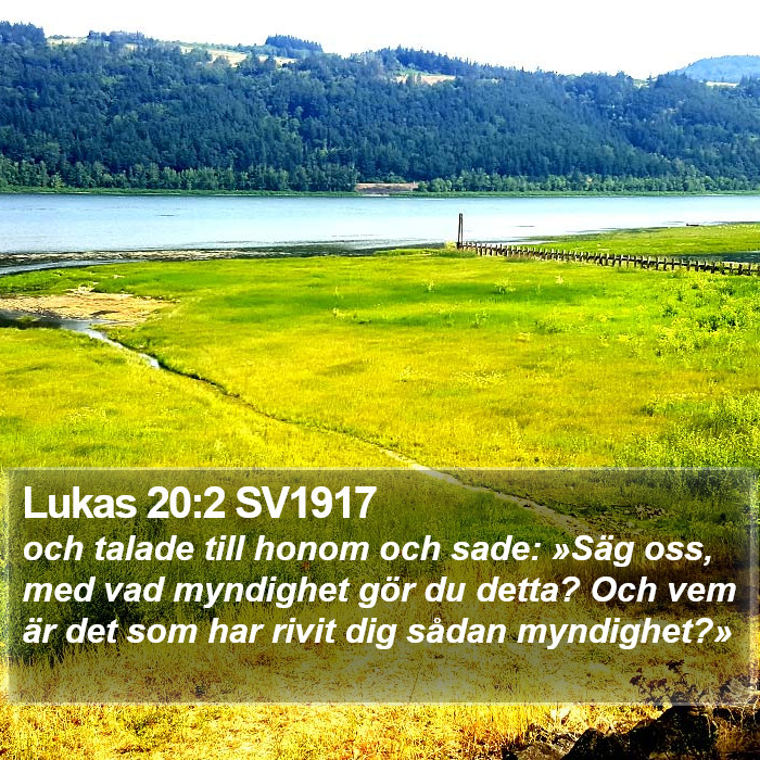 Lukas 20:2 SV1917 Bible Study