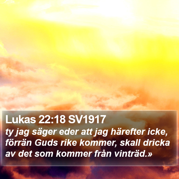 Lukas 22:18 SV1917 Bible Study