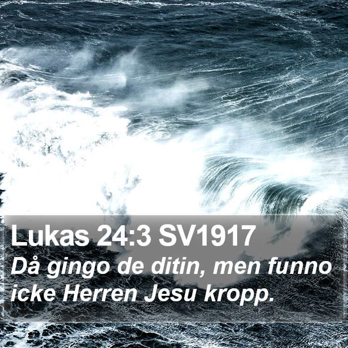 Lukas 24:3 SV1917 Bible Study