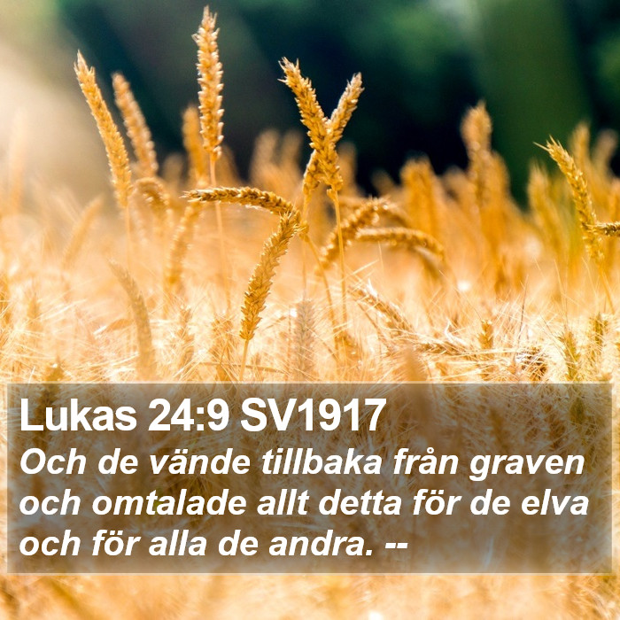 Lukas 24:9 SV1917 Bible Study