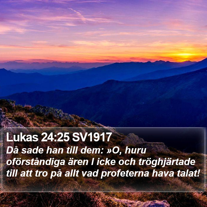 Lukas 24:25 SV1917 Bible Study