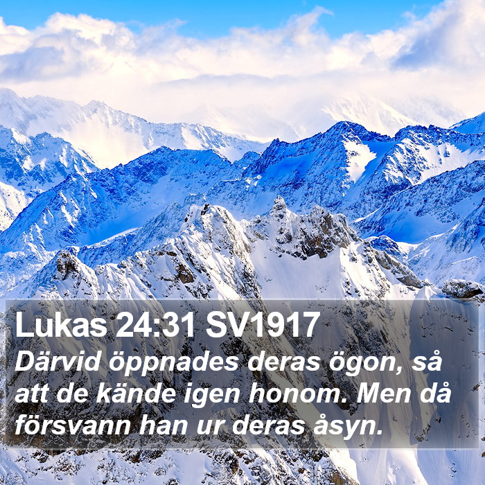 Lukas 24:31 SV1917 Bible Study