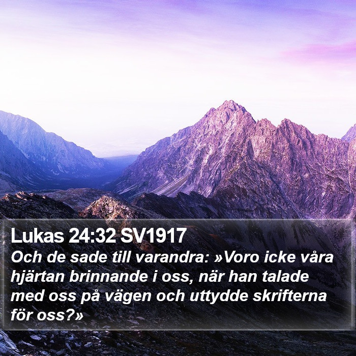 Lukas 24:32 SV1917 Bible Study