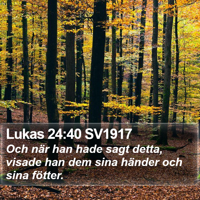 Lukas 24:40 SV1917 Bible Study