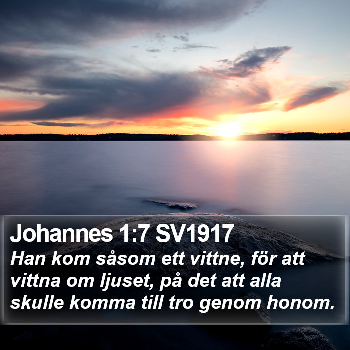 Johannes 1:7 SV1917 Bible Study