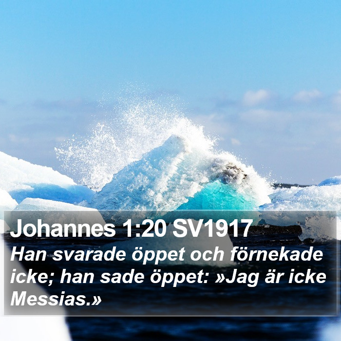 Johannes 1:20 SV1917 Bible Study