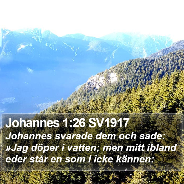 Johannes 1:26 SV1917 Bible Study