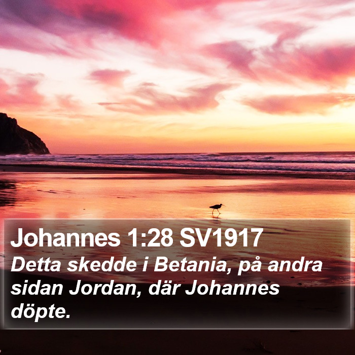 Johannes 1:28 SV1917 Bible Study