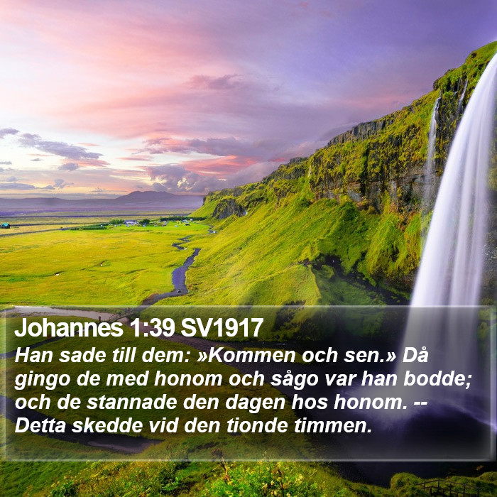 Johannes 1:39 SV1917 Bible Study