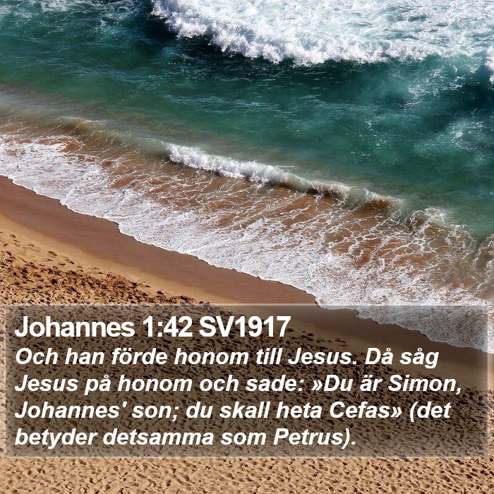 Johannes 1:42 SV1917 Bible Study