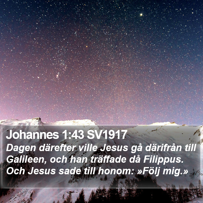 Johannes 1:43 SV1917 Bible Study