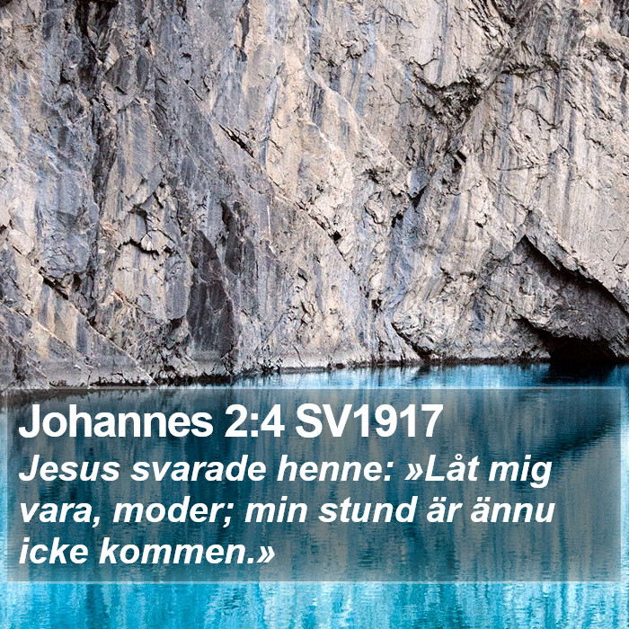 Johannes 2:4 SV1917 Bible Study