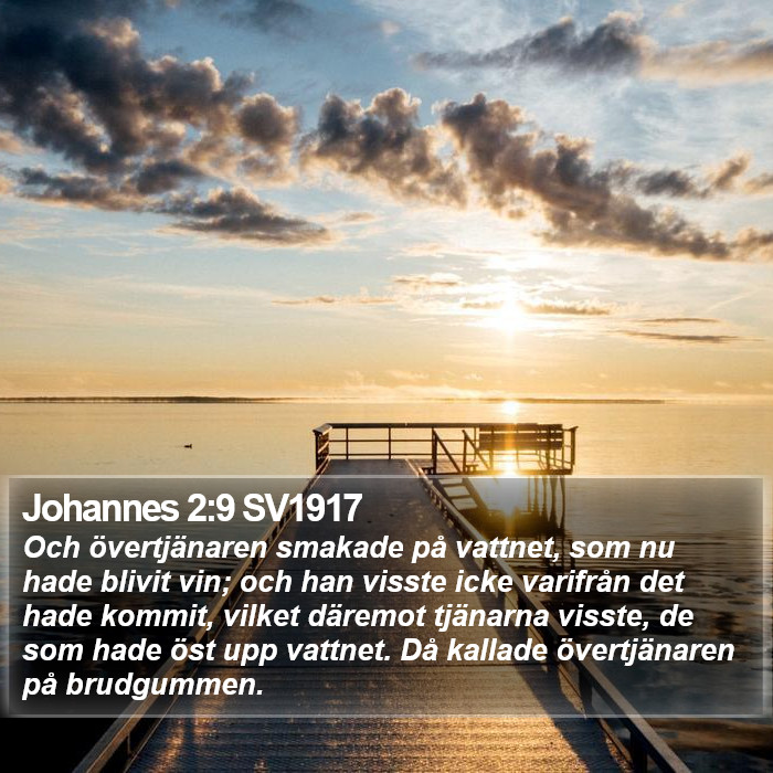 Johannes 2:9 SV1917 Bible Study