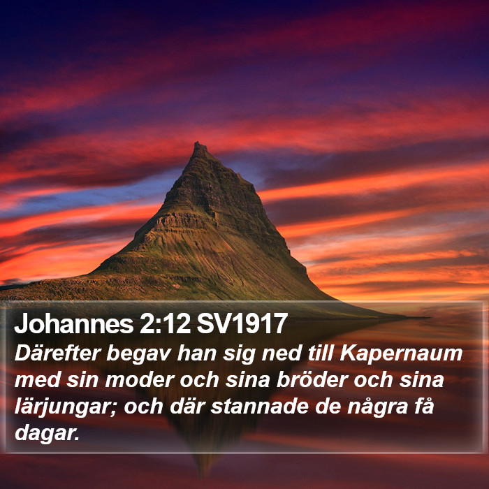 Johannes 2:12 SV1917 Bible Study