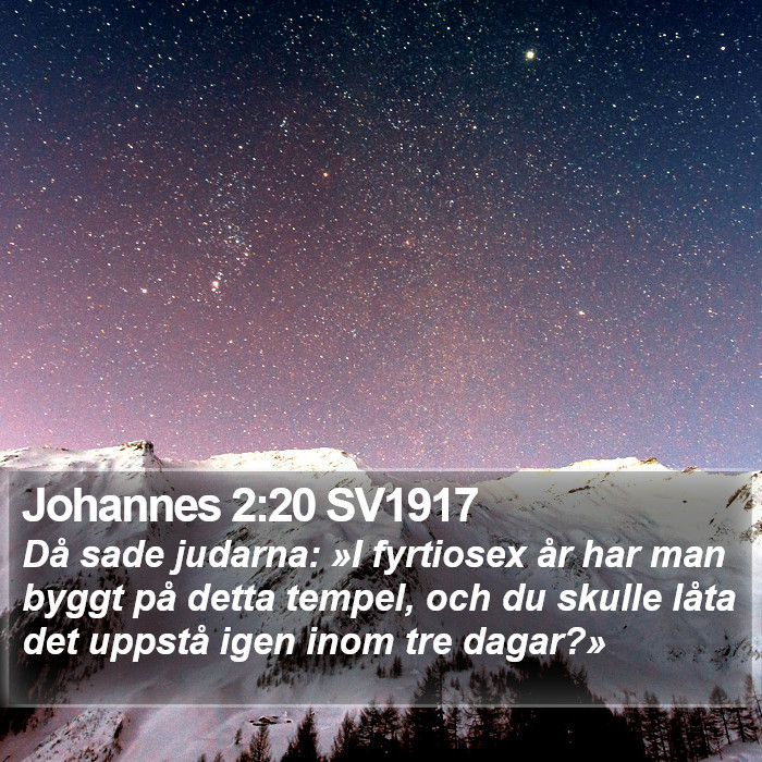 Johannes 2:20 SV1917 Bible Study