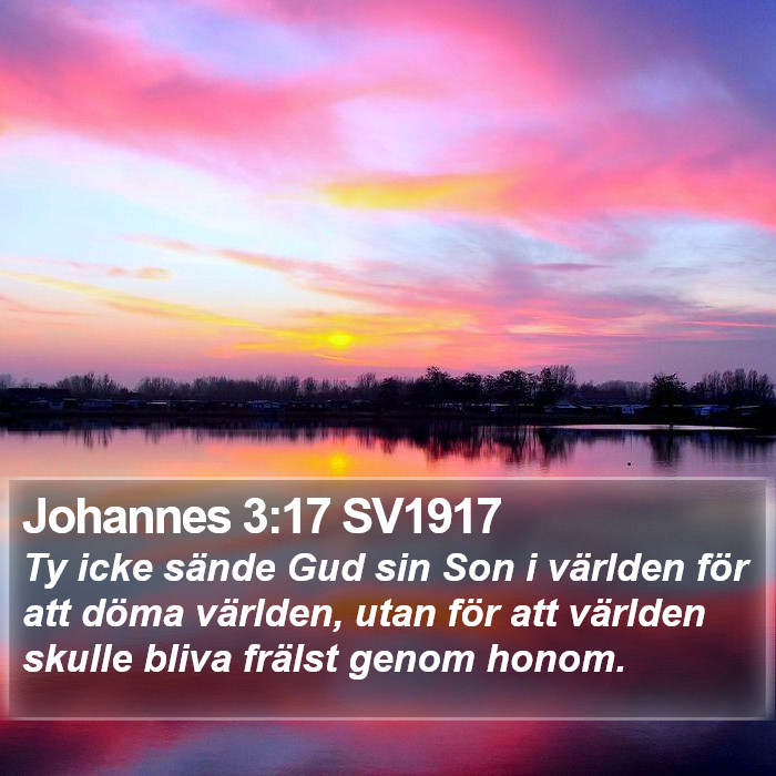 Johannes 3:17 SV1917 Bible Study