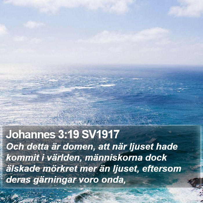 Johannes 3:19 SV1917 Bible Study