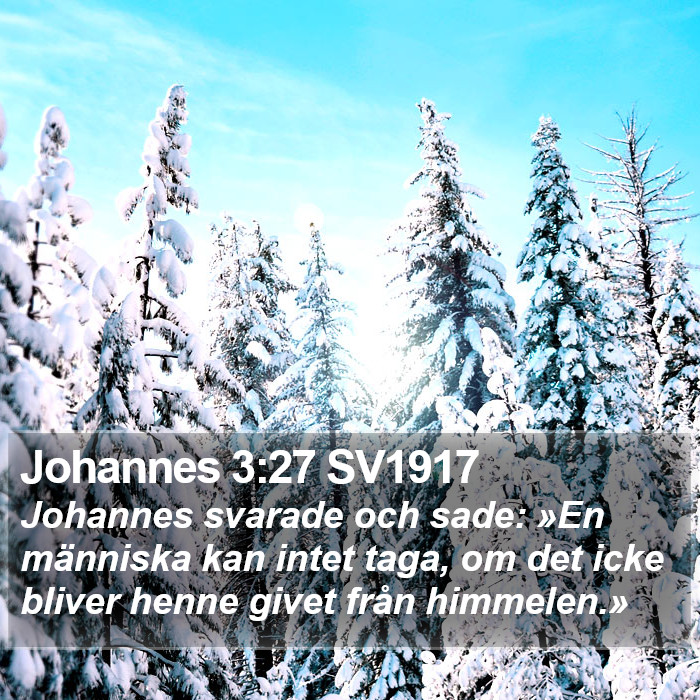 Johannes 3:27 SV1917 Bible Study