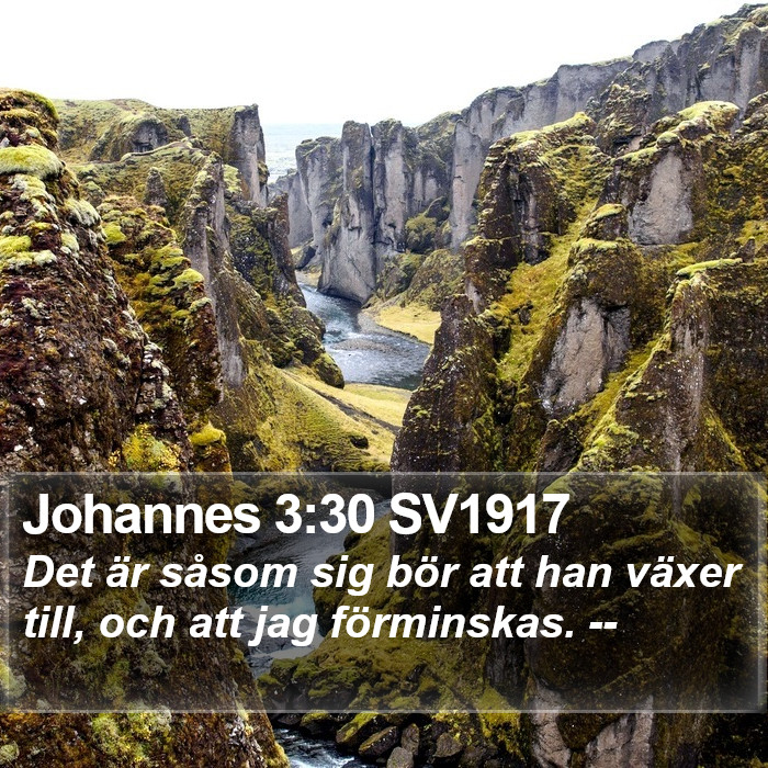 Johannes 3:30 SV1917 Bible Study