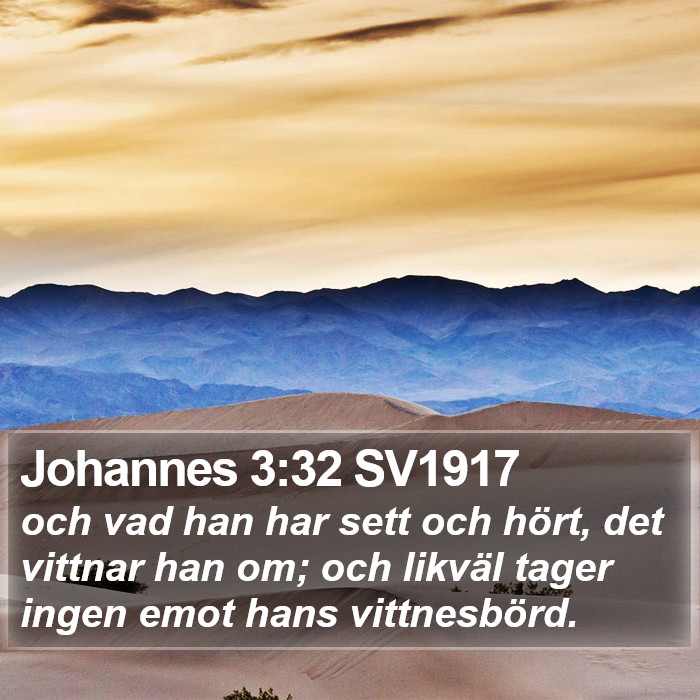 Johannes 3:32 SV1917 Bible Study