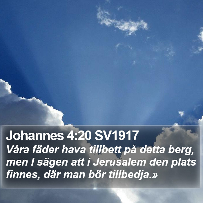 Johannes 4:20 SV1917 Bible Study