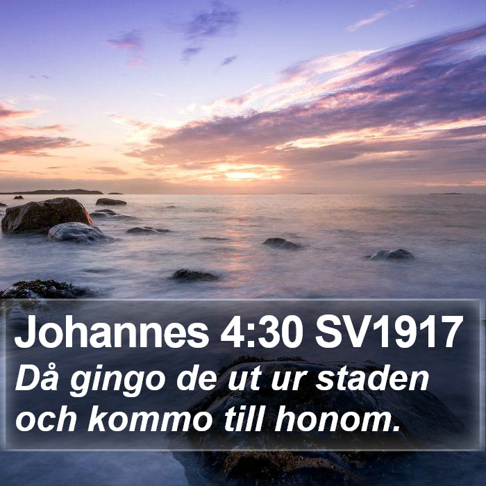 Johannes 4:30 SV1917 Bible Study