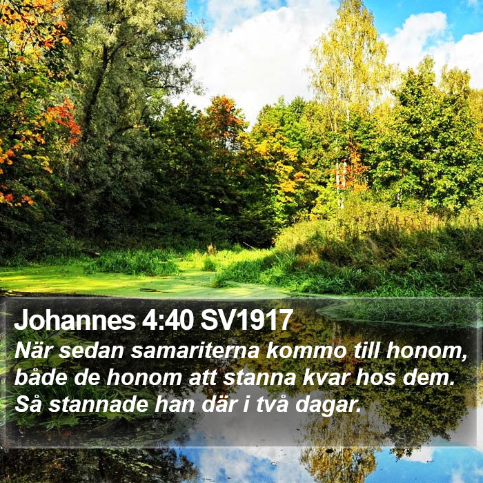 Johannes 4:40 SV1917 Bible Study