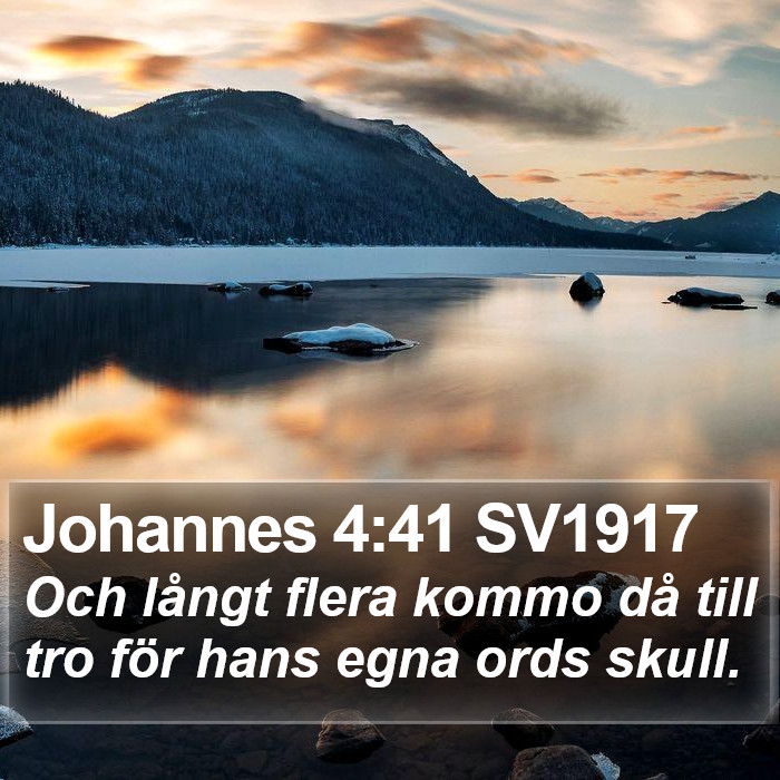 Johannes 4:41 SV1917 Bible Study