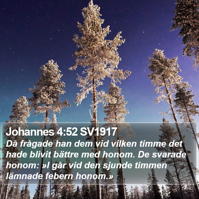 Johannes 4:52 SV1917 Bible Study