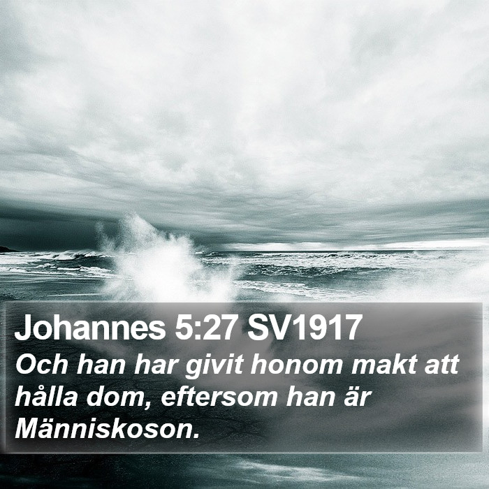 Johannes 5:27 SV1917 Bible Study