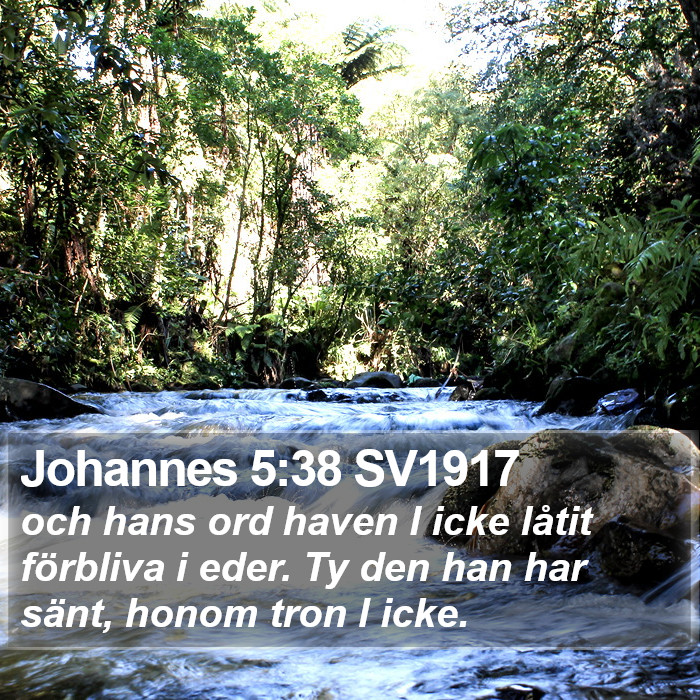 Johannes 5:38 SV1917 Bible Study