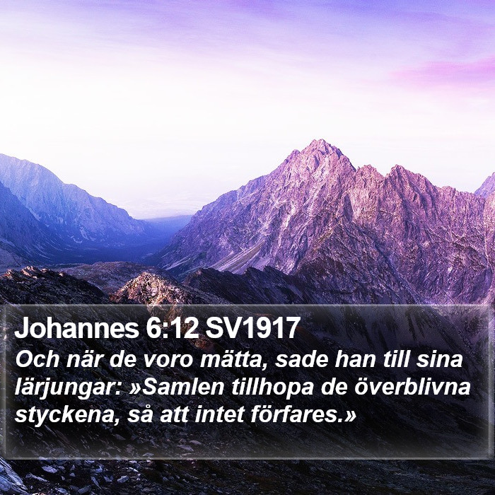 Johannes 6:12 SV1917 Bible Study