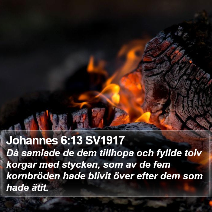 Johannes 6:13 SV1917 Bible Study