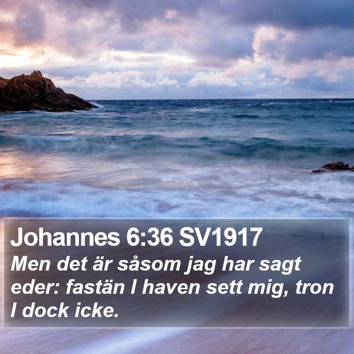 Johannes 6:36 SV1917 Bible Study