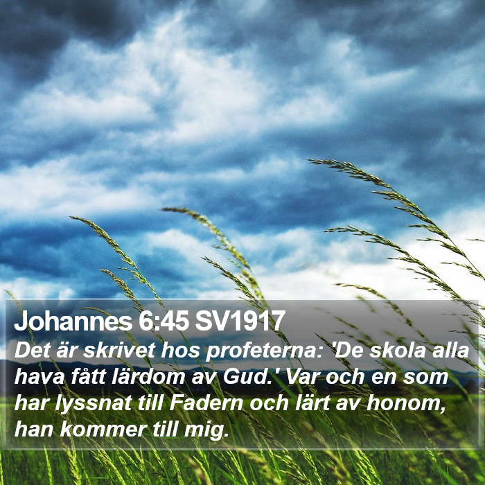 Johannes 6:45 SV1917 Bible Study