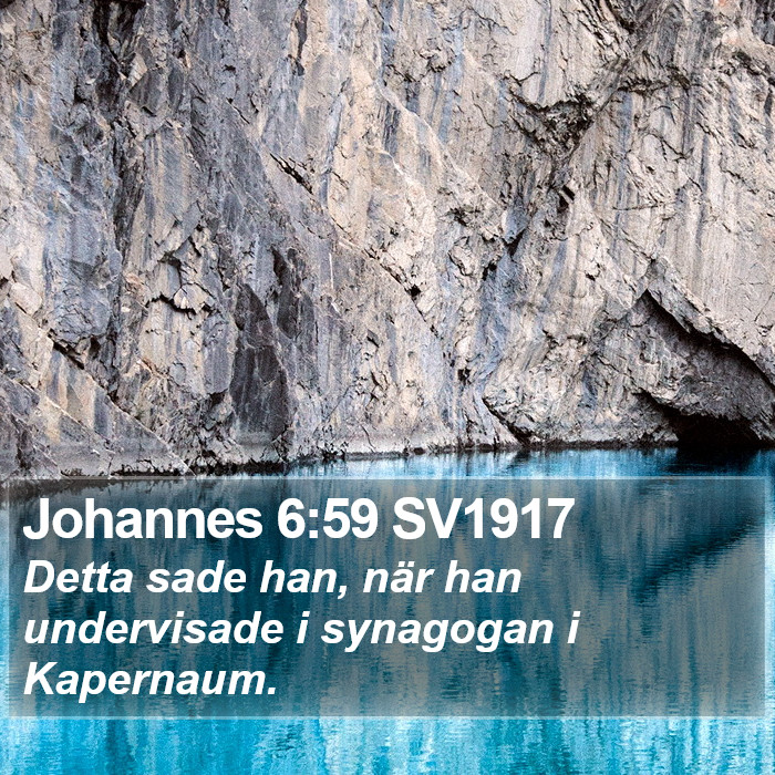 Johannes 6:59 SV1917 Bible Study