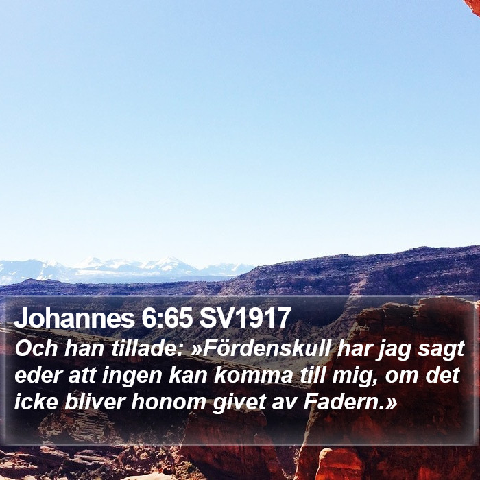 Johannes 6:65 SV1917 Bible Study