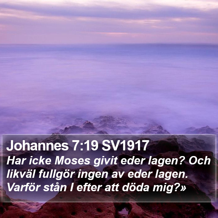 Johannes 7:19 SV1917 Bible Study