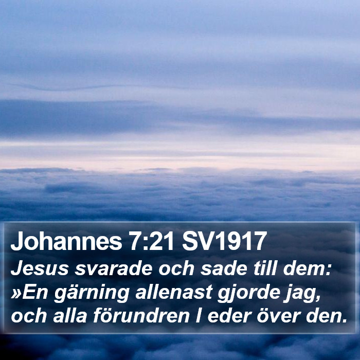 Johannes 7:21 SV1917 Bible Study