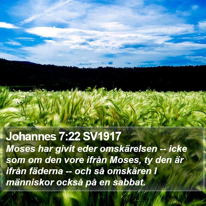 Johannes 7:22 SV1917 Bible Study