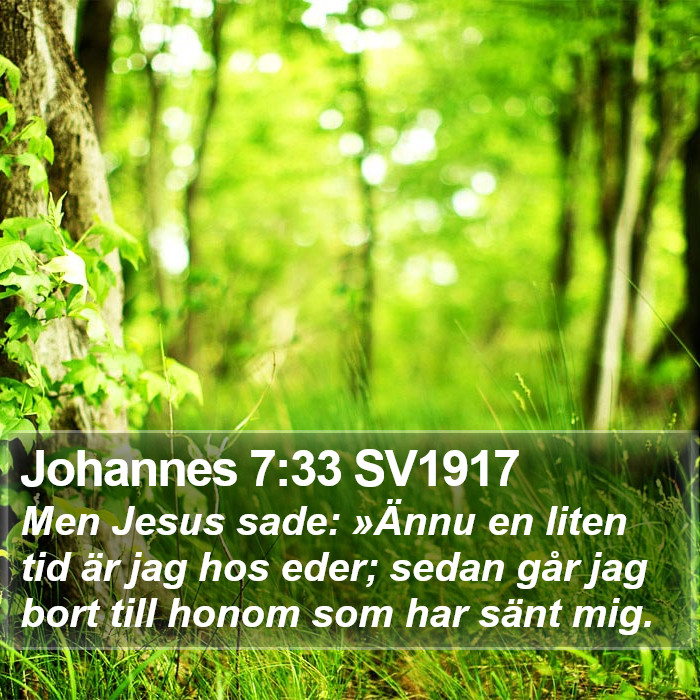 Johannes 7:33 SV1917 Bible Study