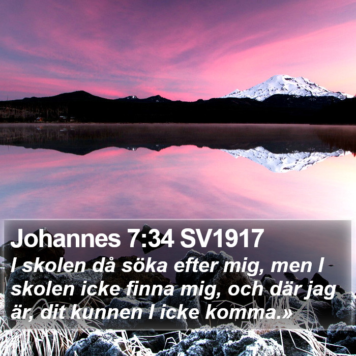 Johannes 7:34 SV1917 Bible Study