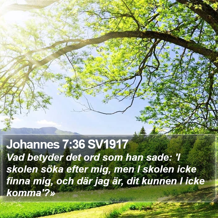 Johannes 7:36 SV1917 Bible Study