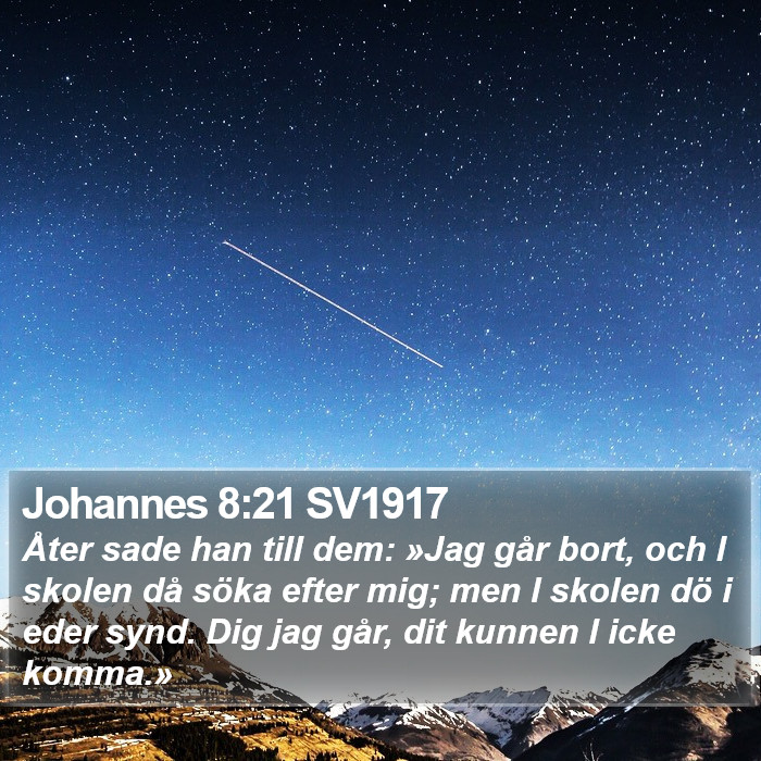 Johannes 8:21 SV1917 Bible Study