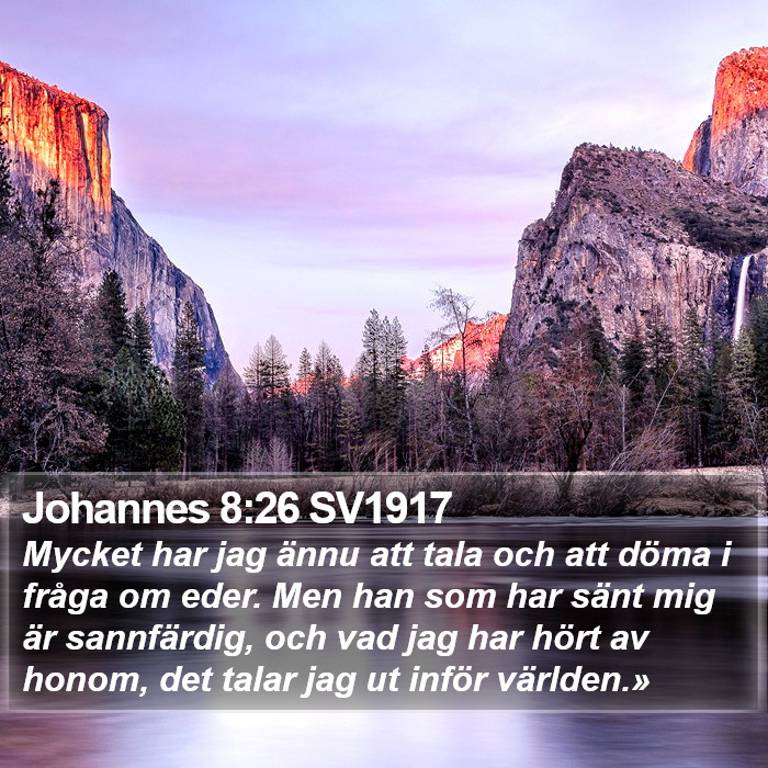 Johannes 8:26 SV1917 Bible Study