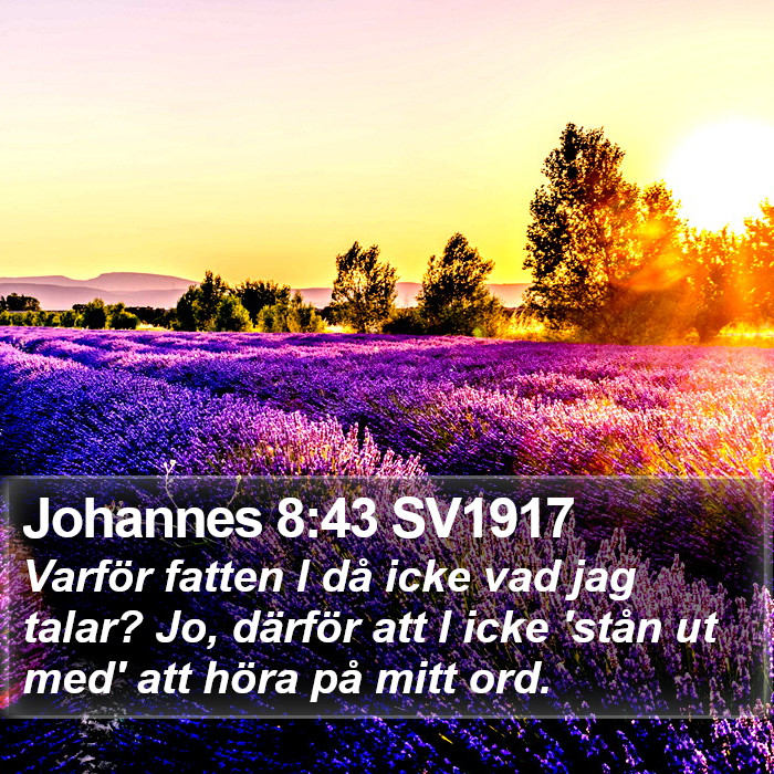 Johannes 8:43 SV1917 Bible Study